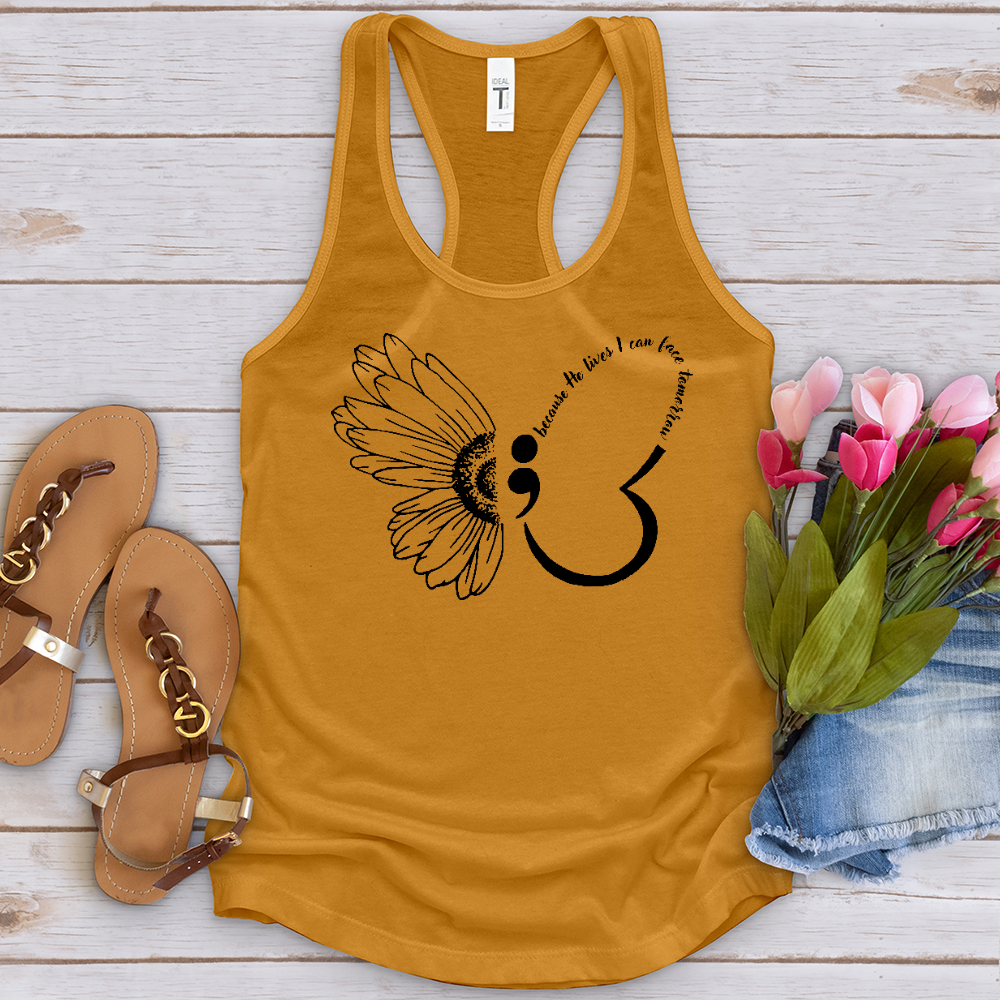 Because He Lives Semicolon Tank Top