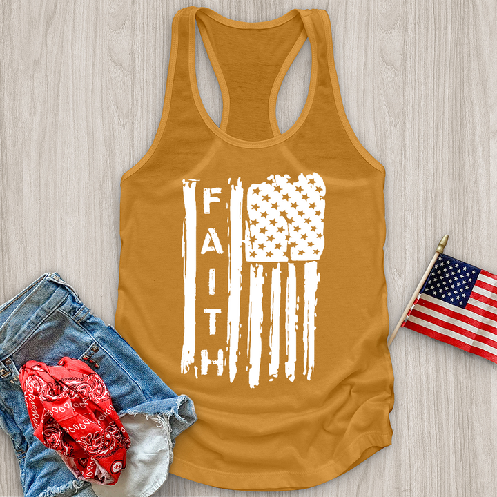 Distressed Faith Flag Tank Top