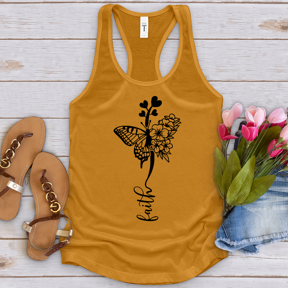 Faith Butterfly Hearts Tank Top