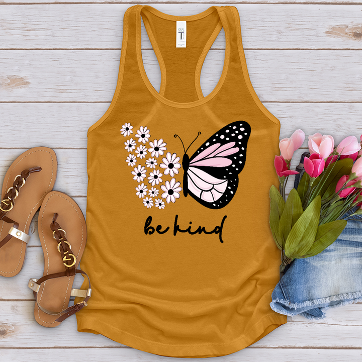 Be Kind Sunflower Butterfly Tank Top