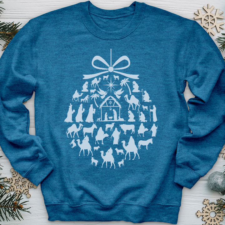 Nativity Scene Ornamet Crewneck