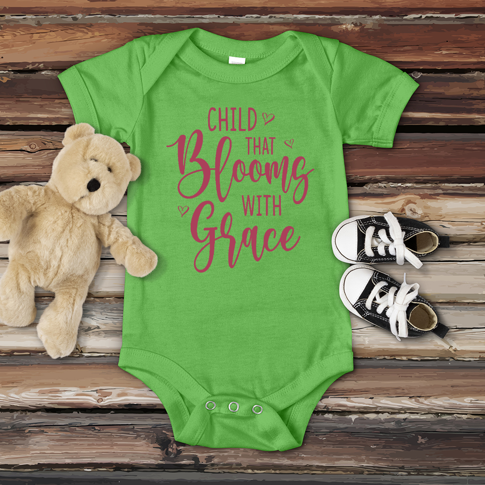 Child Bloom with Grace Baby Onesie