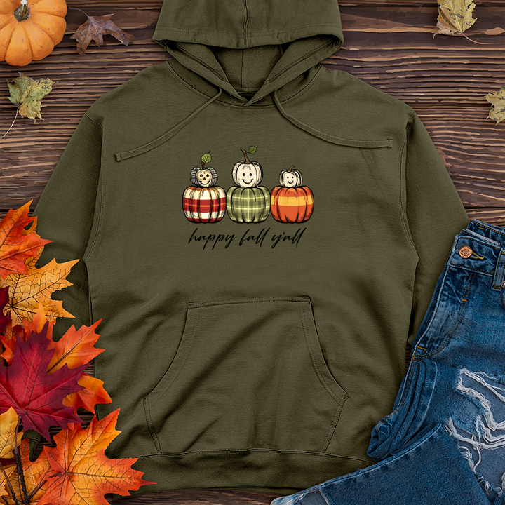 Happy fall yall Midweight Hooded Sweatshirt