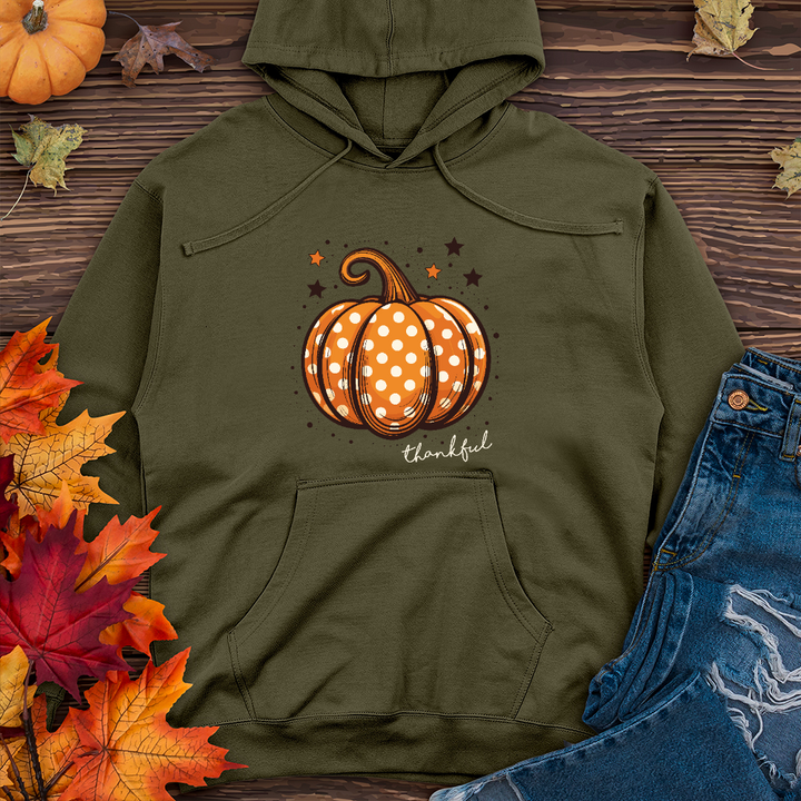 Thankful Dotted Pumpkin Midweight Hoodie