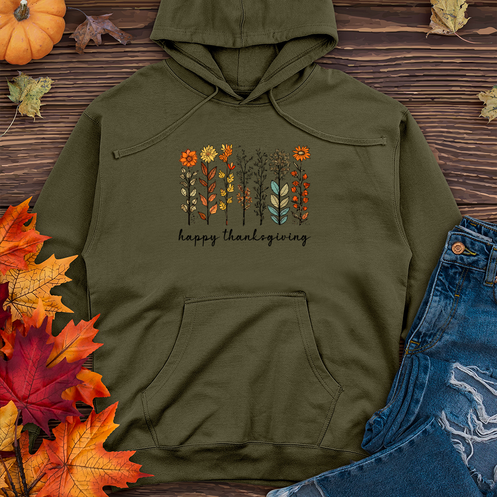 Retro Nature_s Beauty Fall Icons Midweight Hooded Sweatshirt