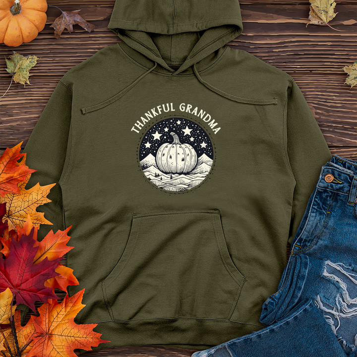 Cosmic Winter Pumpkin Midweight Hooded Sweatshirt