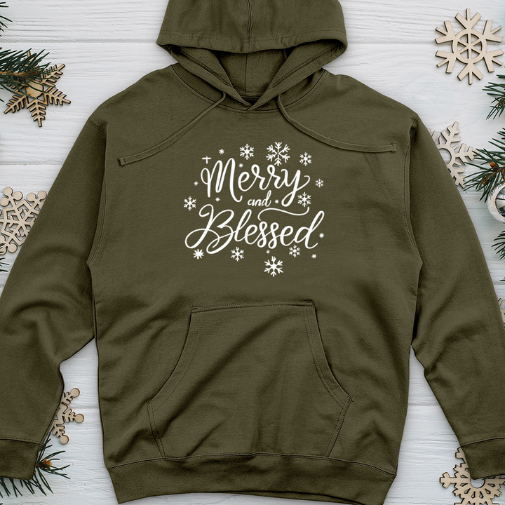 Merry and Blessed Midweight Hooded Sweatshirt