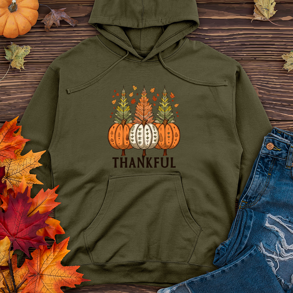 Vintage Harvest Trio Pine Trees Midweight Hooded Sweatshirt