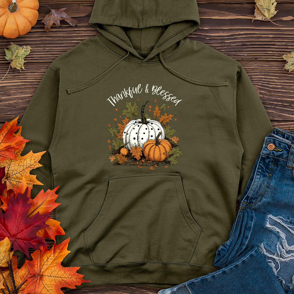 Thankful & Blessed Pumpkin Patch Midweight Hoodie