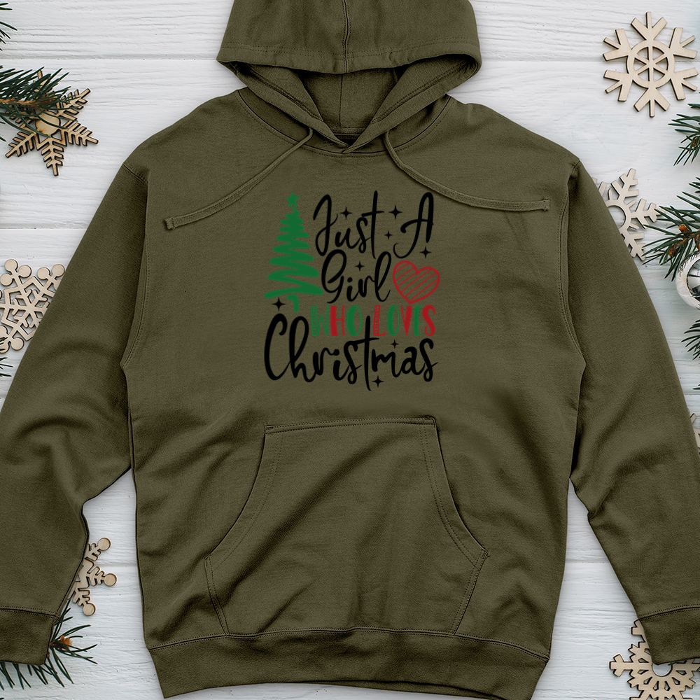 Just A Christmas Girl Midweight Hooded Sweatshirt