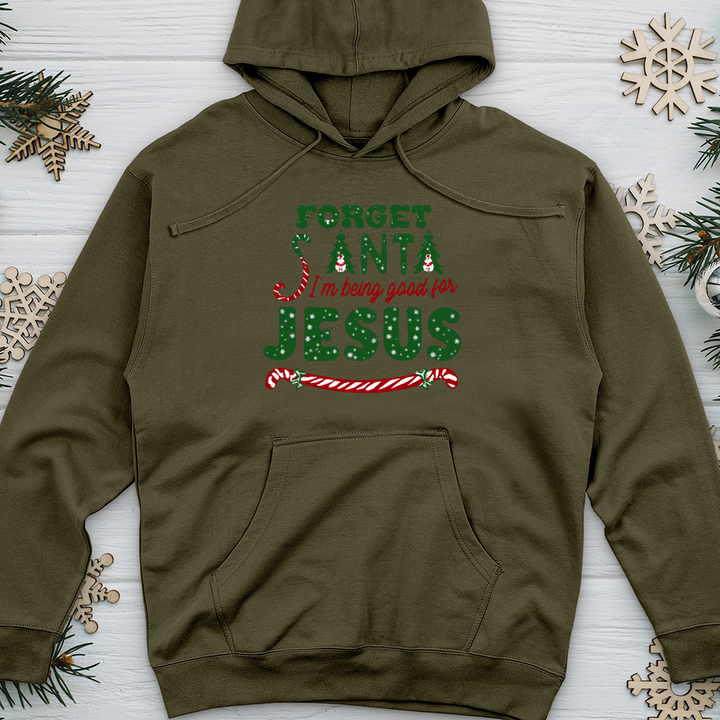 Forget Santa Midweight Hooded Sweatshirt