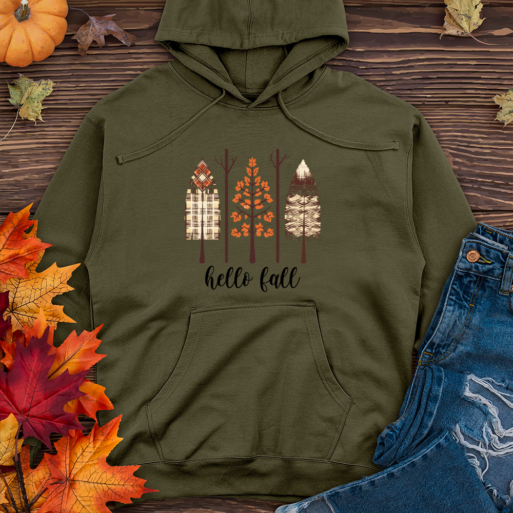 Retro Autumn Icon Trio Midweight Hooded Sweatshirt