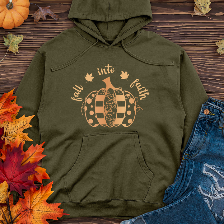 Fall into faith spotted pumpkin Midweight Hoodie