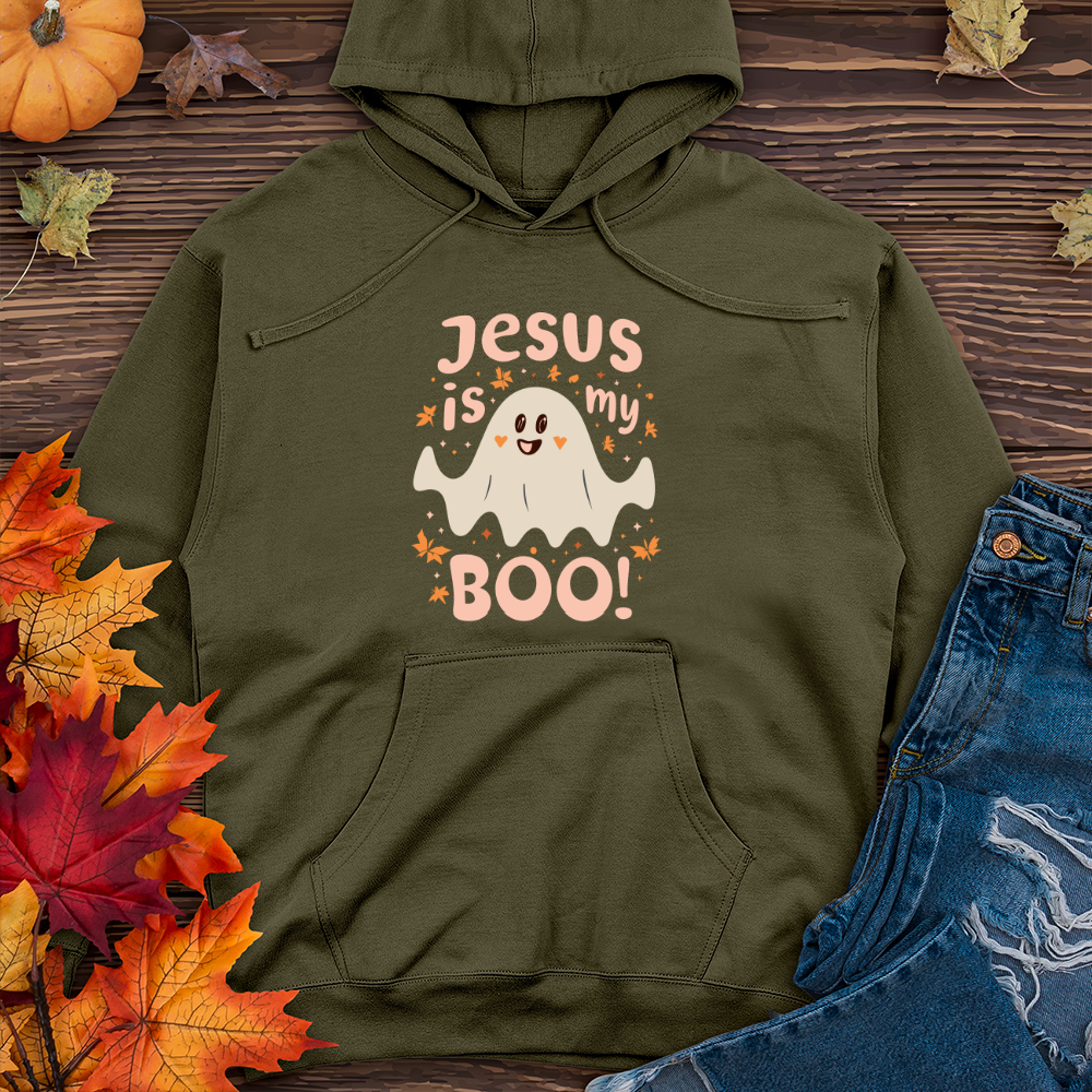 Jesus is boo Midweight Hooded Sweatshirt