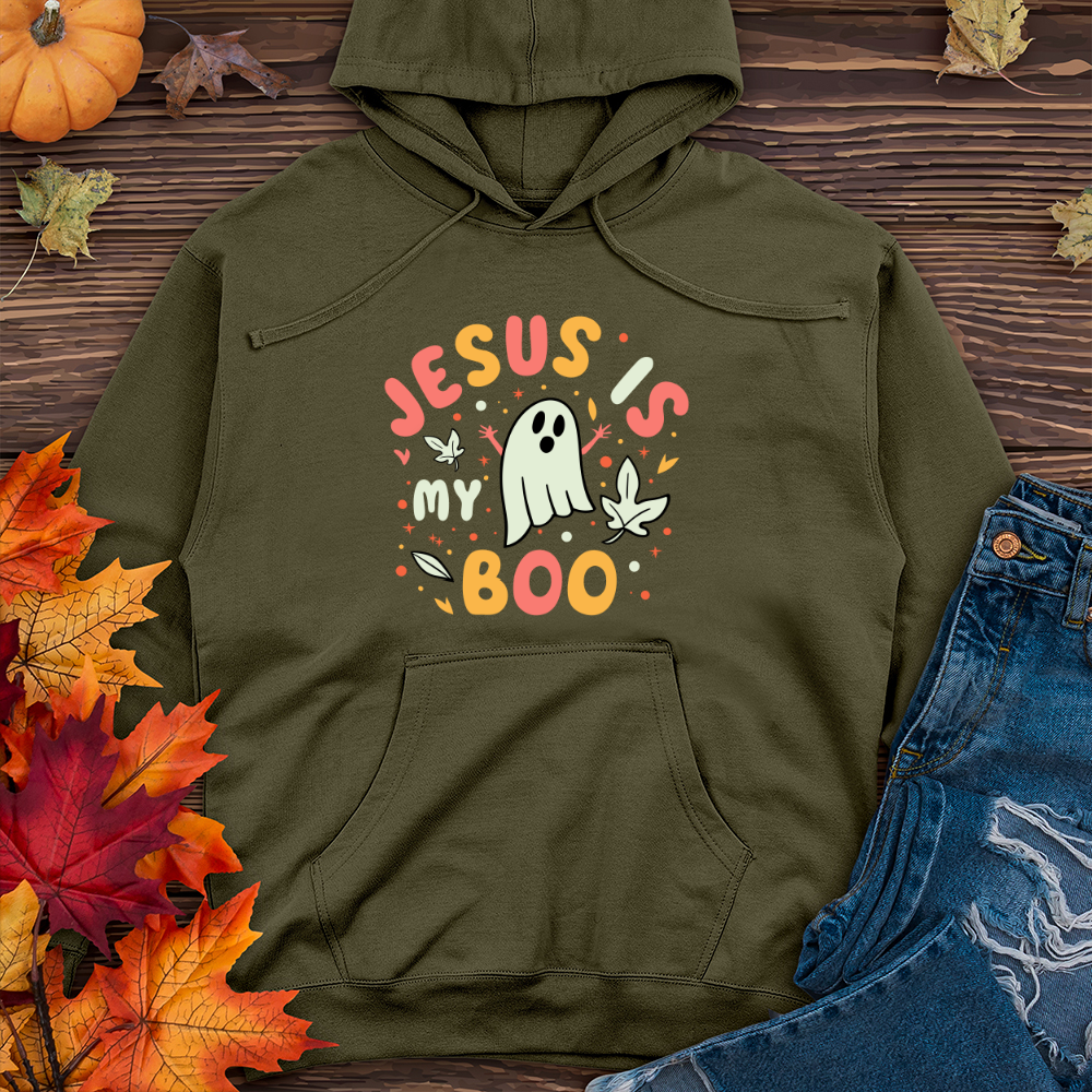 Jesus is boo Midweight Hooded Sweatshirt