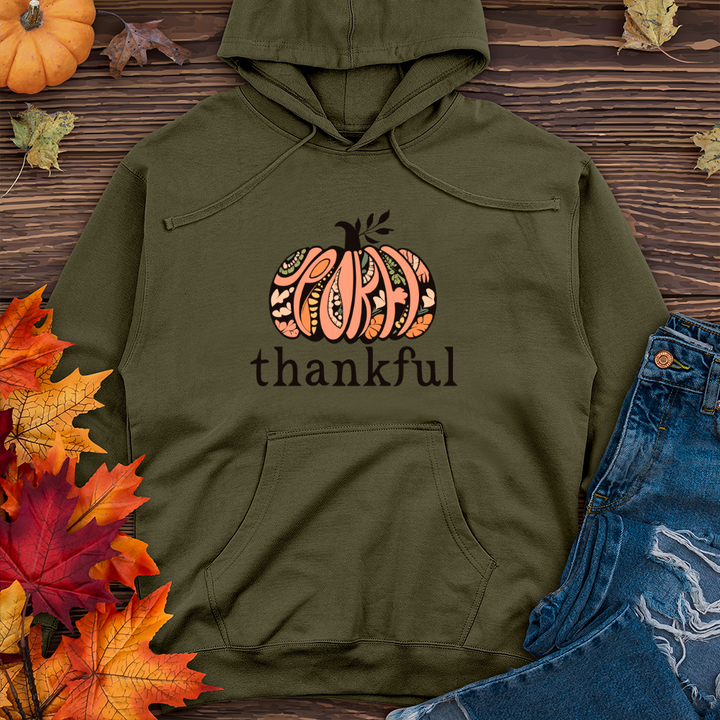 Thankful 01 Midweight Hooded Sweatshirt