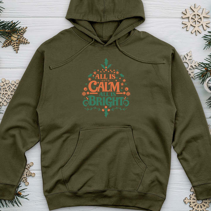 All is Calm All is Bright 01 Midweight Hooded Sweatshirt