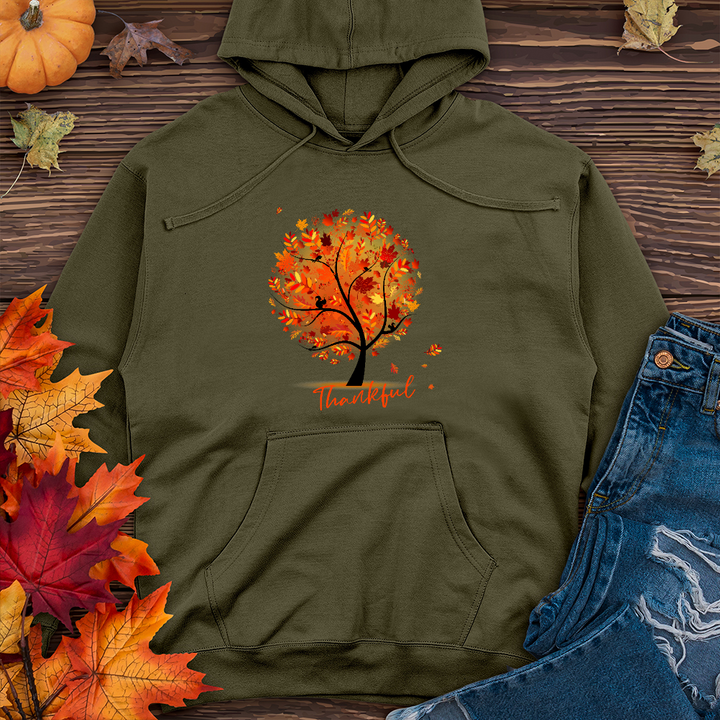 Thankful Autumn Tree   Midweight Hoodie