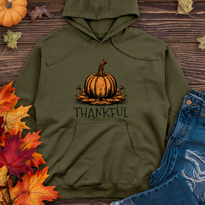 Thankful Orange Pumpkin Midweight Hoodie