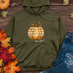 Thankful Retro Pumpkin Sparkle Midweight Hoodie