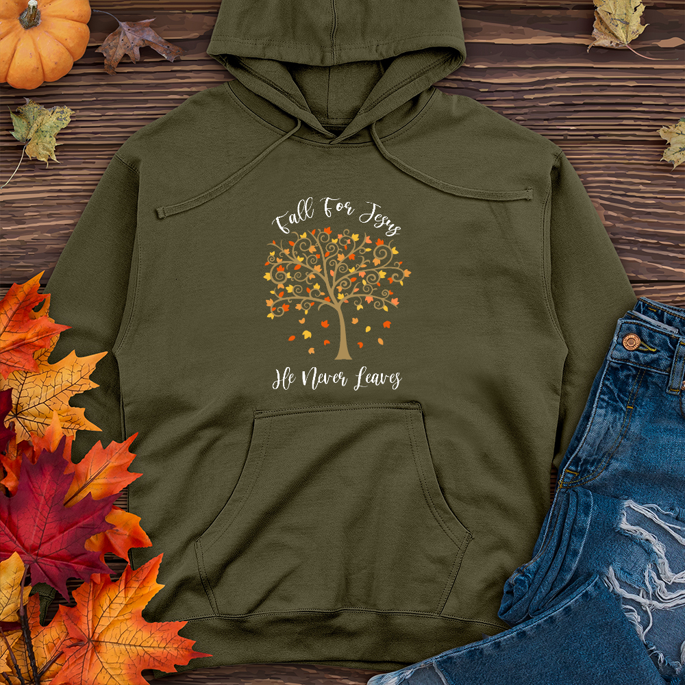 Fall For Jesus Autumn Scene Midweight Hoodie