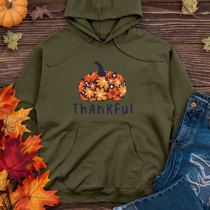 Thankful pumpkin 03 Midweight Hooded Sweatshirt