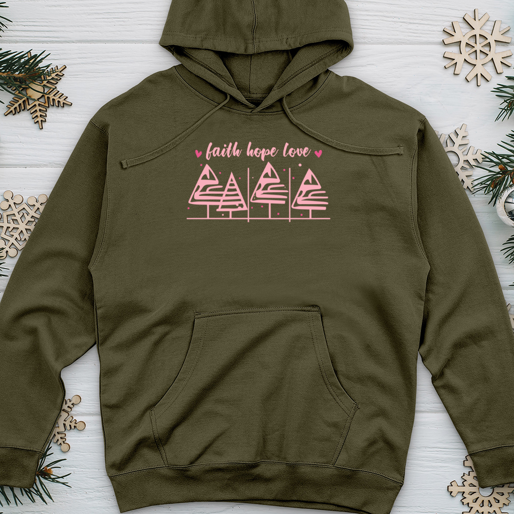 Faith Hope Love Midweight Hooded Sweatshirt