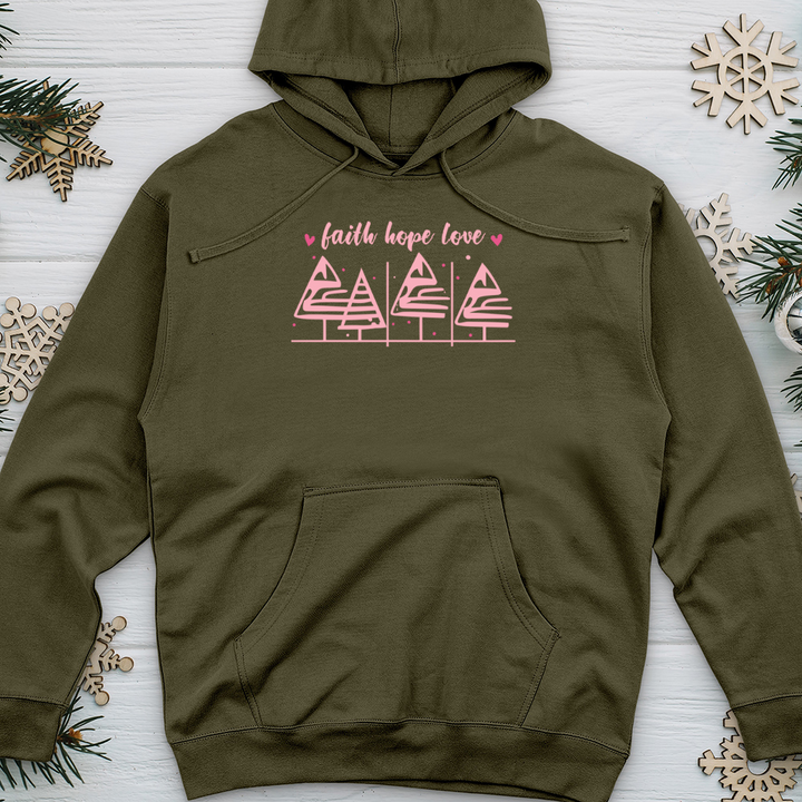 Faith Hope Love Midweight Hooded Sweatshirt