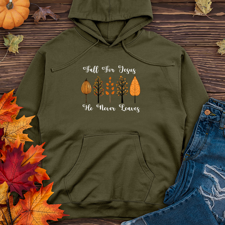 Vintage Whimsical Fall Wonderland Trio 01 Midweight Hooded Sweatshirt