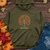 Glimmering Bonfire Fall Themes Tree Midweight Hooded Sweatshirt