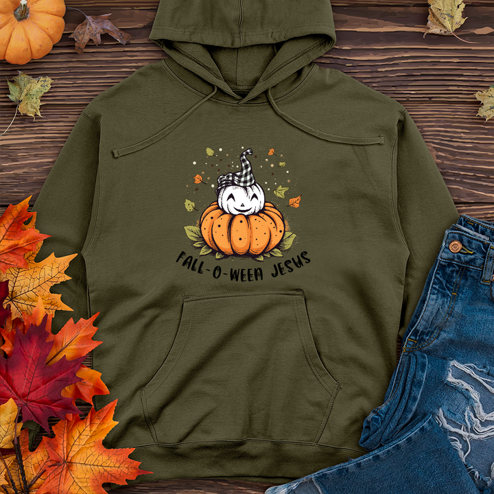 Retro Polka Dot Pumpkin Cozies Midweight Hoodie