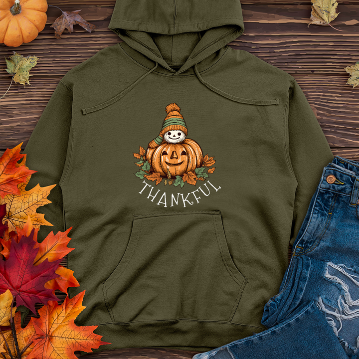 Thankful Happy Pumpkins Midweight Hoodie