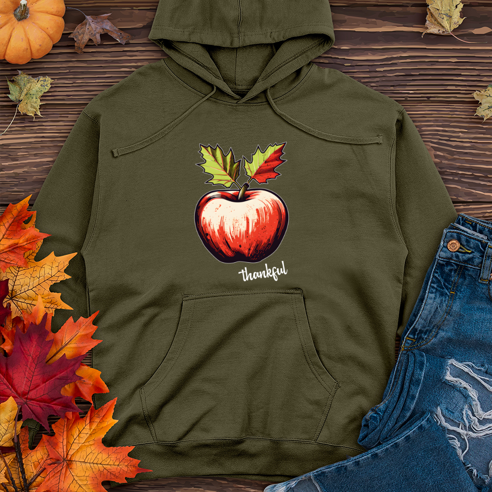 Vintage Canadian Maple Apple Midweight Hooded Sweatshirt