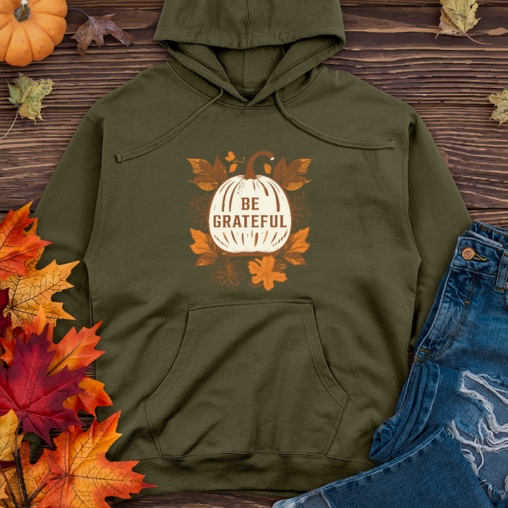 Vintage Pumpkin Leaf Delights Midweight Hoodie