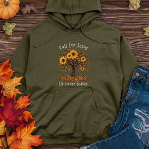 Sunflower Tree Falling Leaves Midweight Hoodie