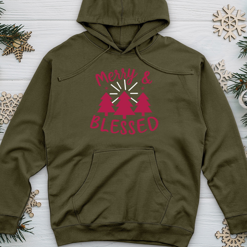 Merry & Blessed 02 Midweight Hooded Sweatshirt