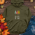 Retro Gratitude Trio Pine Trees Midweight Hooded Sweatshirt