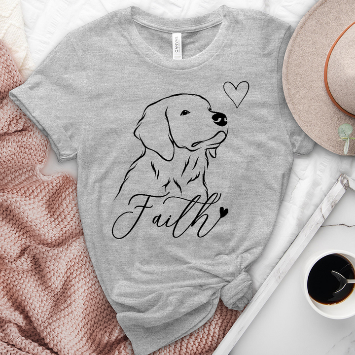 Faith Dog Sketch Heathered Tee