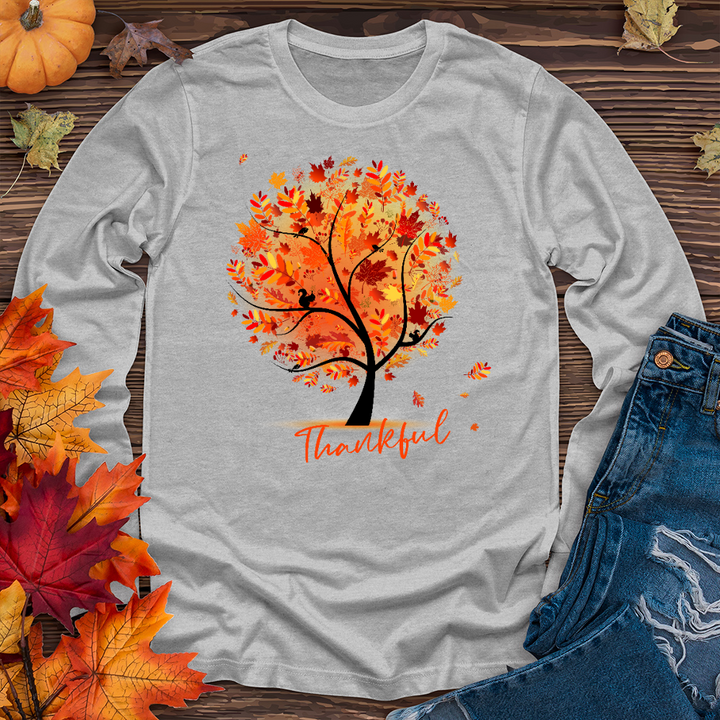 Thankful Autumn Tree Long Sleeve Tee