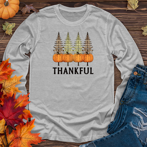 Retro Harvest Trio Pine Trees Long Sleeve Tee