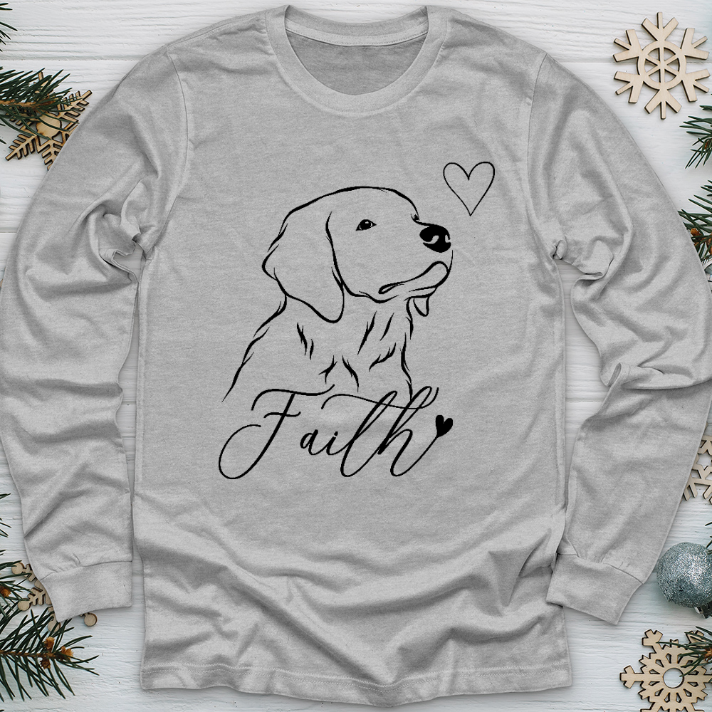 Faith Dog Sketch Long Sleeve Tee