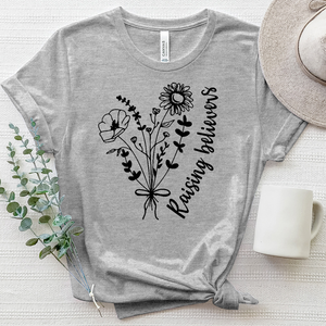 Raising Believers Flowers Heathered Tee