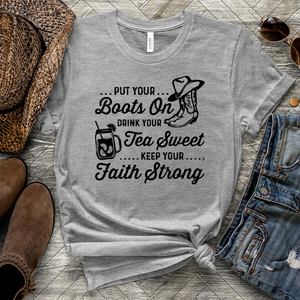 Boots Tea & Faith Heathered Tee