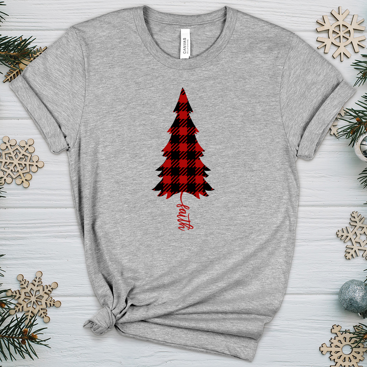 Faith Christmas Pattern Heathered Tee