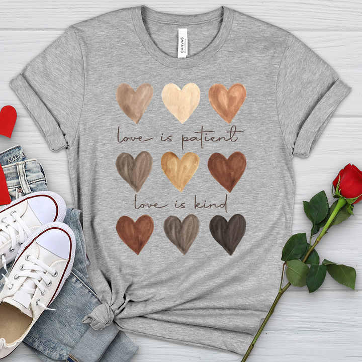 Watercolor Hearts Heathered Tee