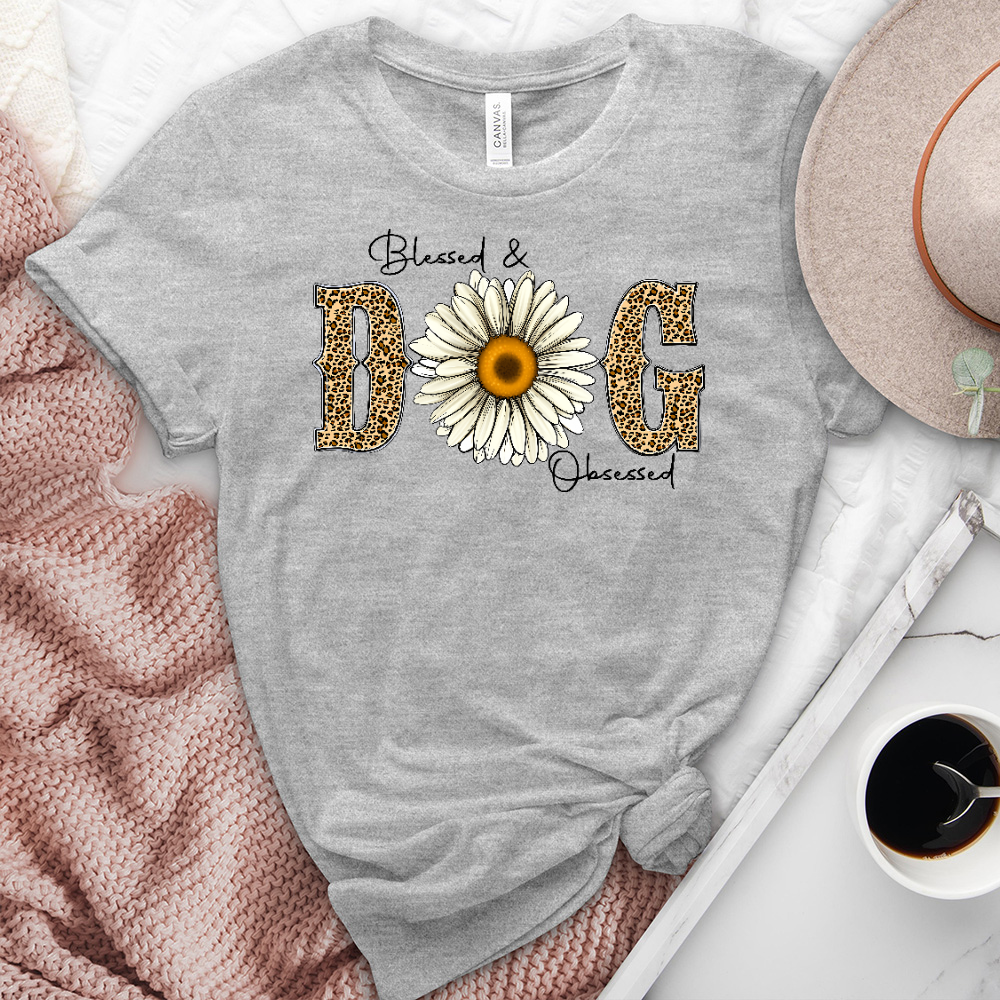 Blessed & Dog Obsessed Heathered Tee