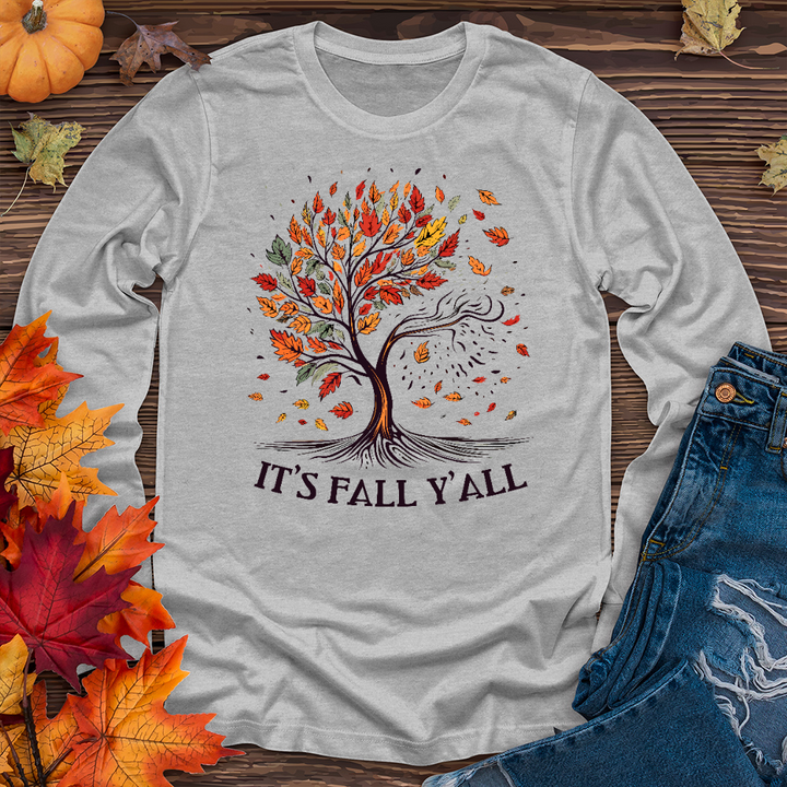 It's Fall Y'all Blooming Long Sleeve Tee