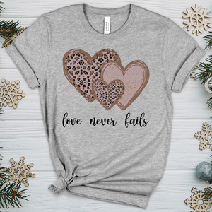 Love Never Fails V5 Heathered Tee