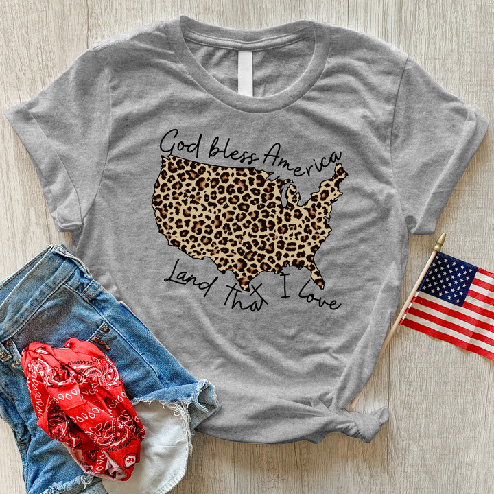 Land That I Love Leopard Heathered Tee