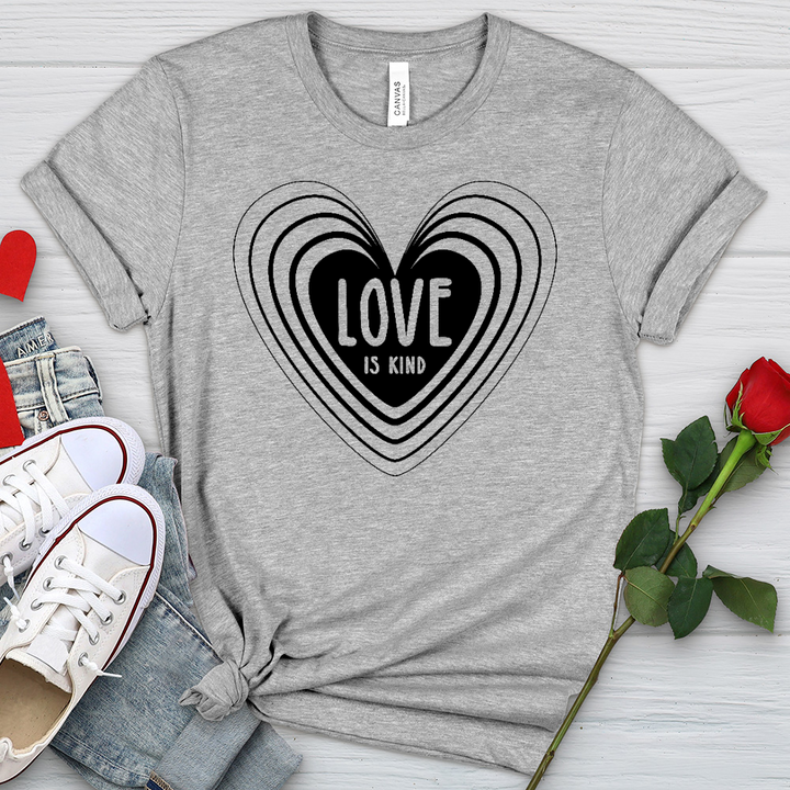 Love Is Kind Heart Heathered Tee